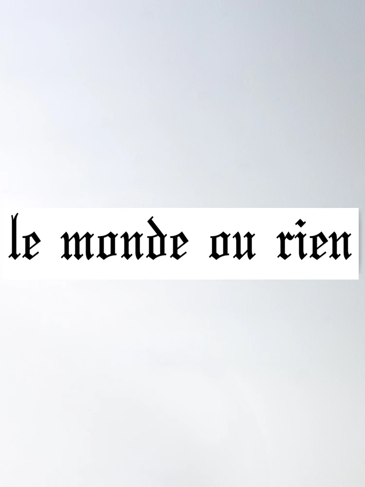 Poster avec l'œuvre « Pnl le monde ou rien gothic » de l'artiste