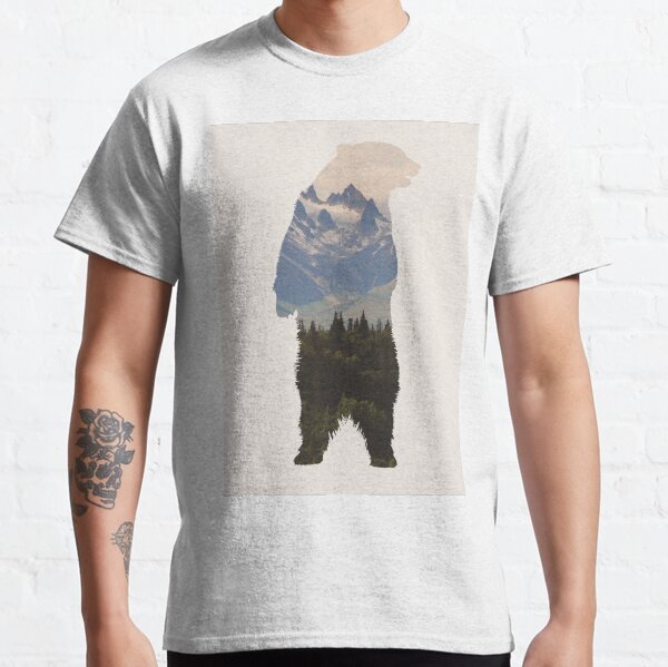 Bear with woodland scene Classic T-Shirt