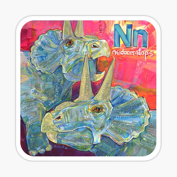 N Is for Nedoceratops - 2020 Sticker