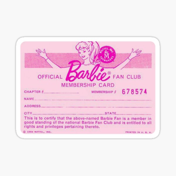 Membership club barbie fan Barbie Fan