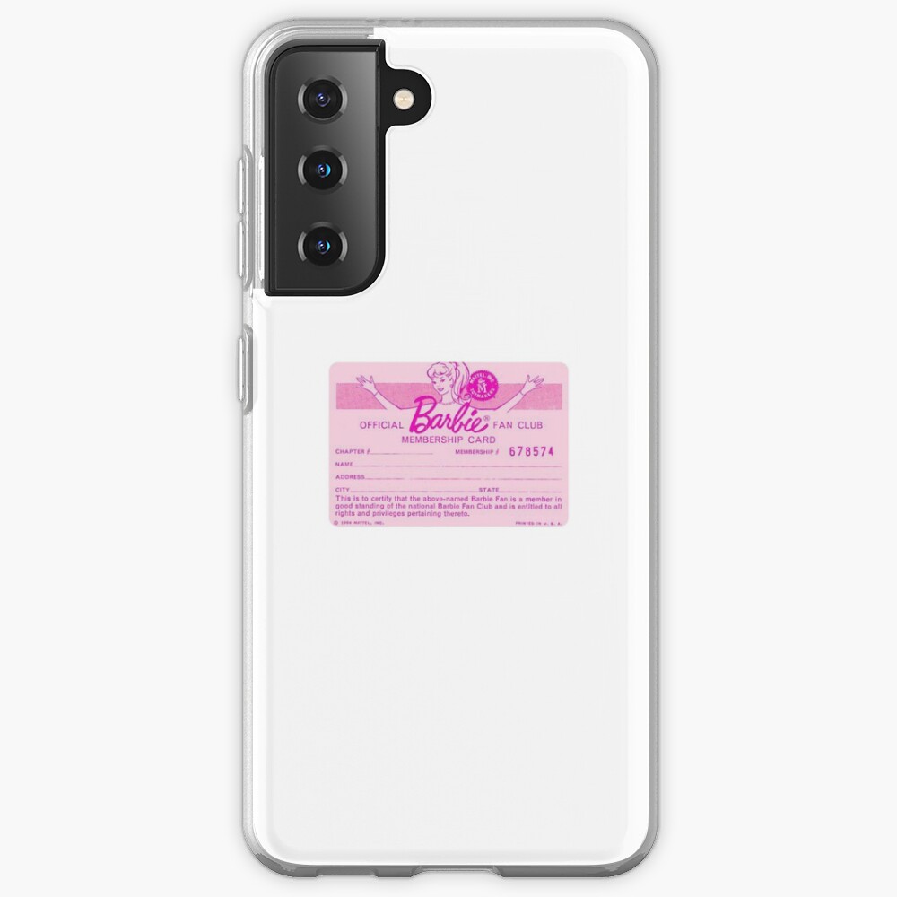 Barbie Fan Club Membership Card Samsung Galaxy Phone Case for