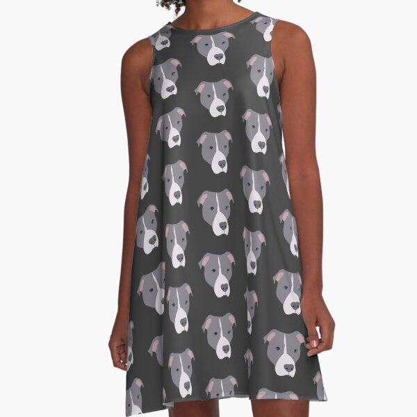 Blue Eyed Pitbull A-Line Dress