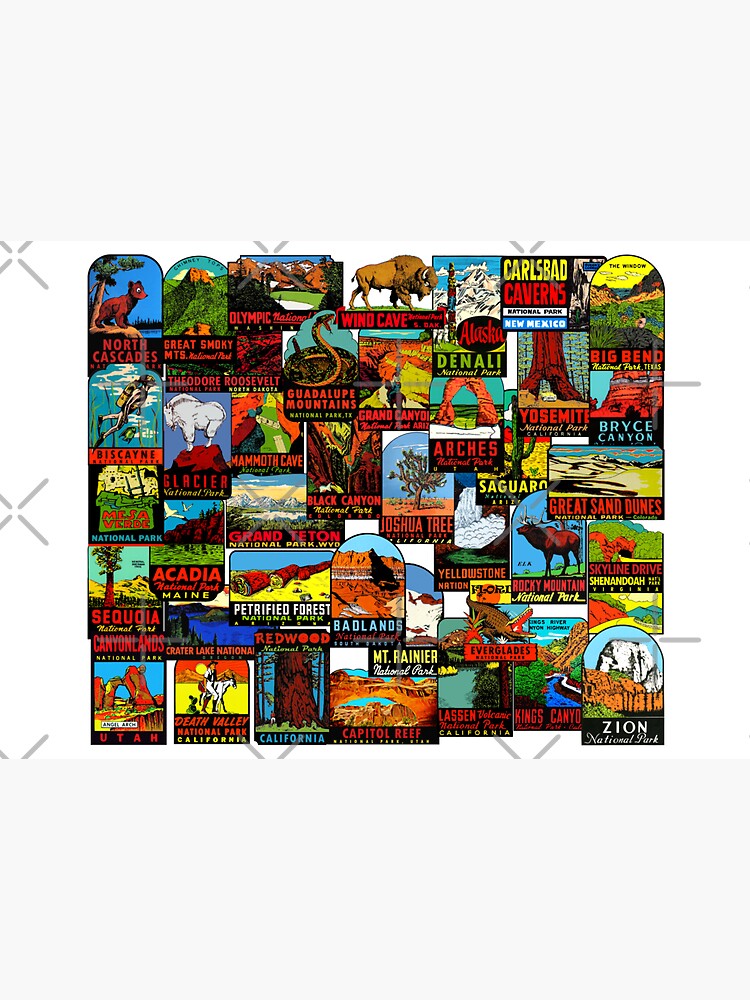 American National Parks Vintage Travel Decal Bomb by hilda74