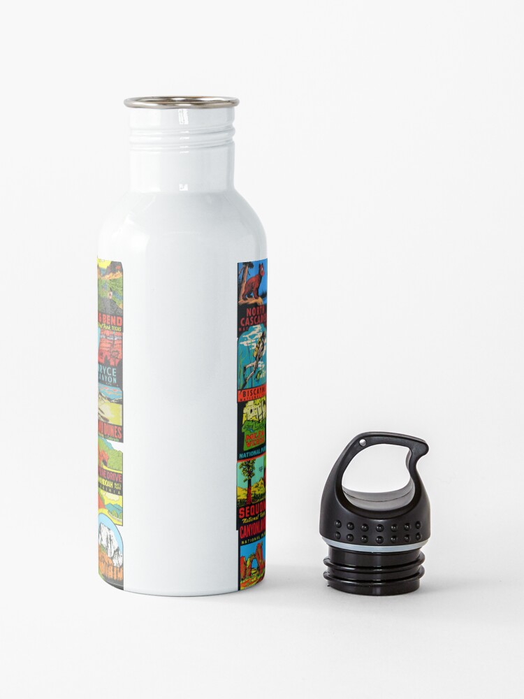 Alternate view of American National Parks Vintage Travel Decal Bomb Water Bottle
