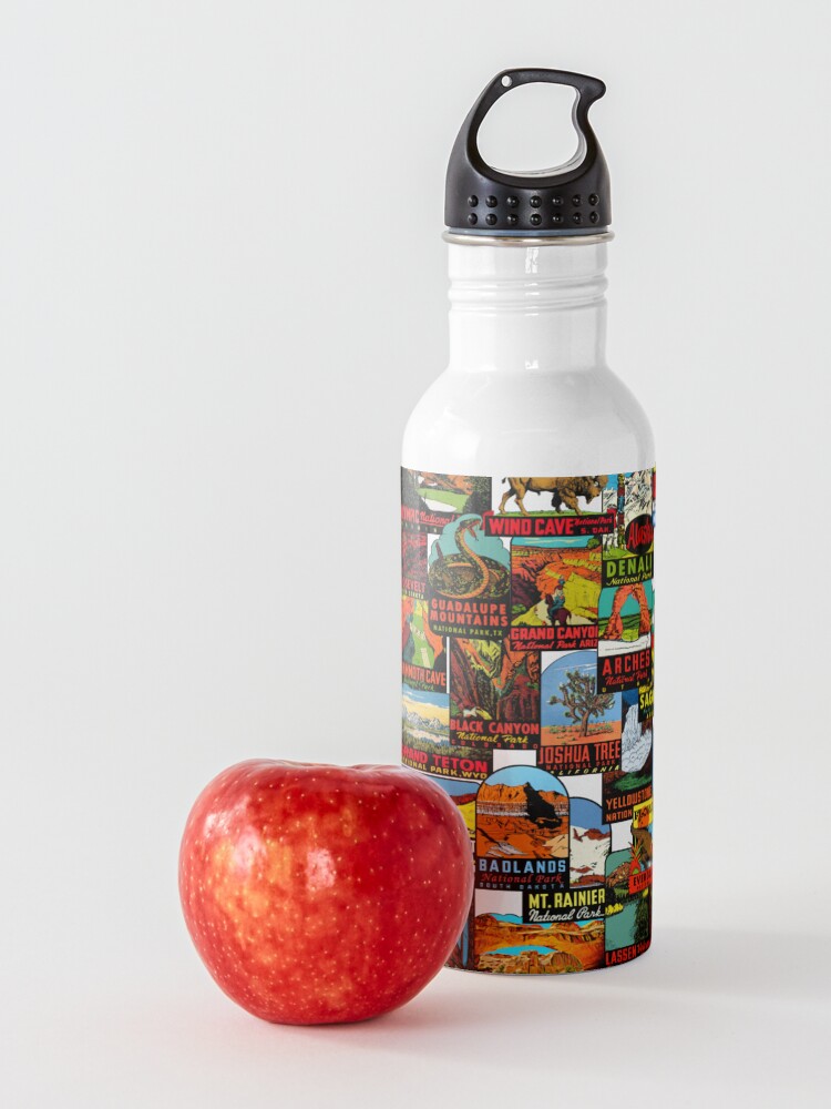 Alternate view of American National Parks Vintage Travel Decal Bomb Water Bottle