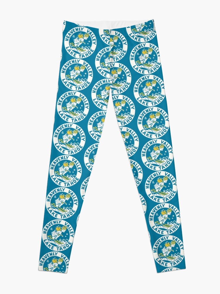 Alternate view of Heavenly Valley Lake Tahoe Vintage Travel Decal Leggings