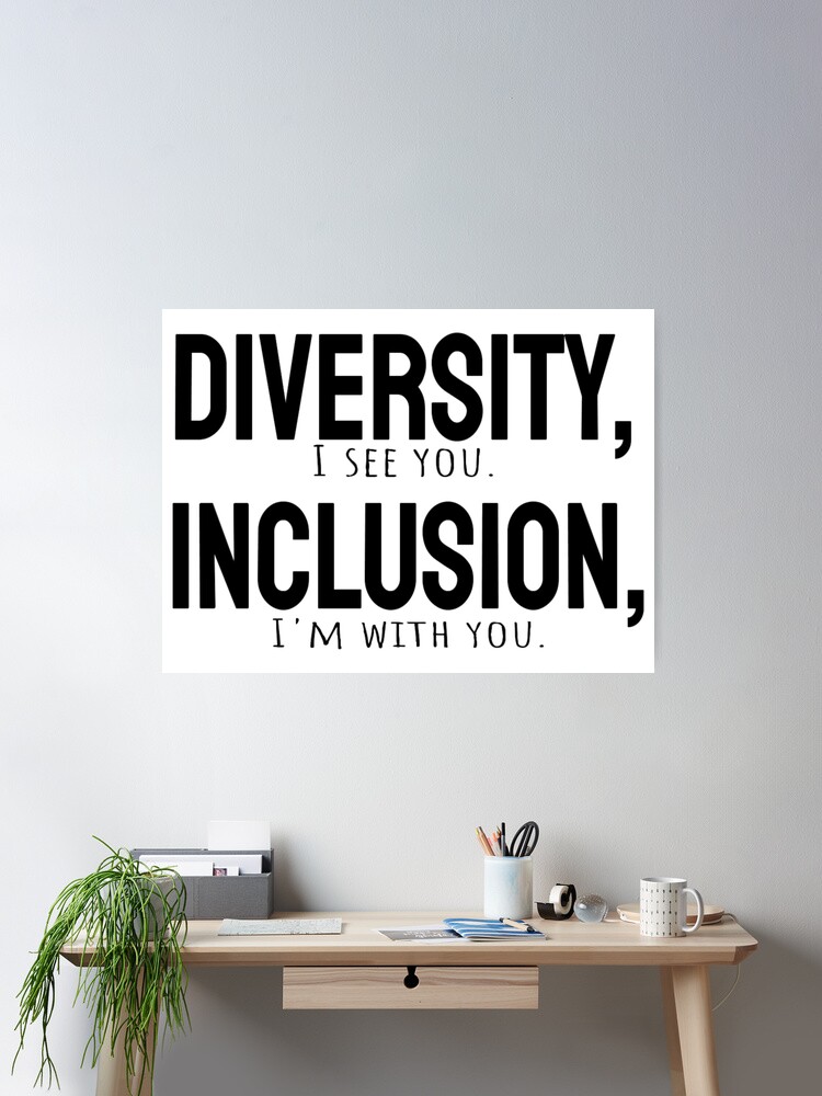 Thumbnail 1 of 3, Poster, Diversity vs Inclusion designed and sold by TheBoyTeacher.