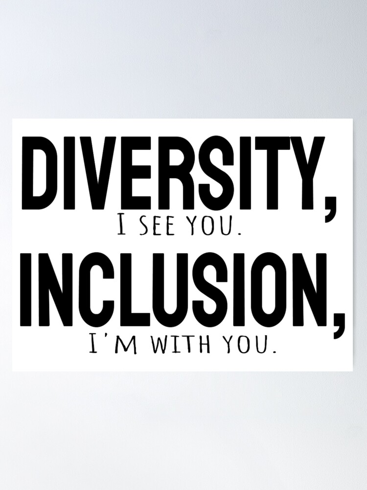 Thumbnail 2 of 3, Poster, Diversity vs Inclusion designed and sold by TheBoyTeacher.