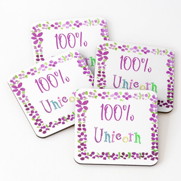 Item preview, 100 % Unicorn watercolor flower design  designed and sold by Stephanie  Skeem.