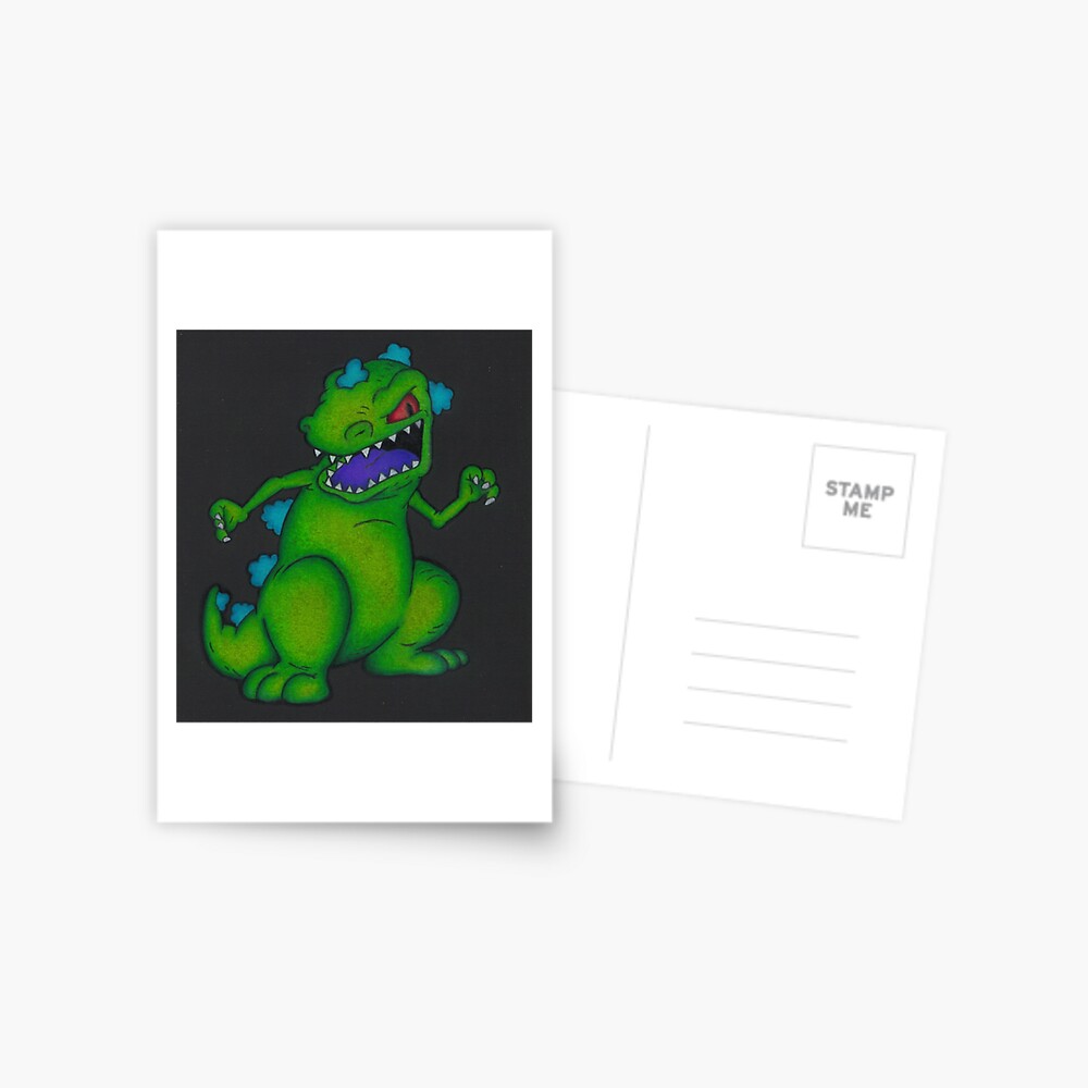 "Reptar Rugrats Pencil Drawing Dinosaur T-Rex Nickelodeon" Postcard By ...