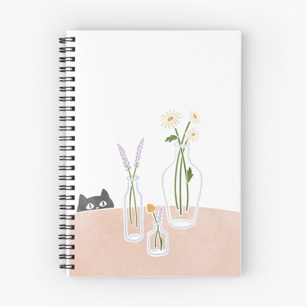 Item preview, Flowers and a curious cat designed and sold by a-starwell.