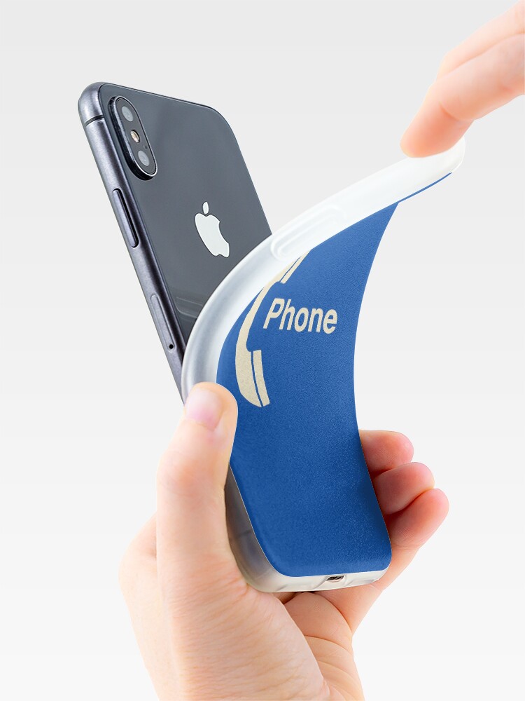 Alternate view of Vintage Pay Phone Sign iPhone Case