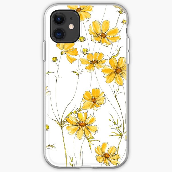 Yellow Cosmos Flowers iPhone Soft Case