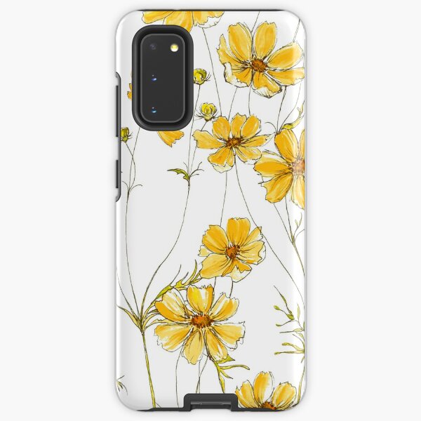 Yellow Cosmos Flowers Samsung Galaxy Tough Case