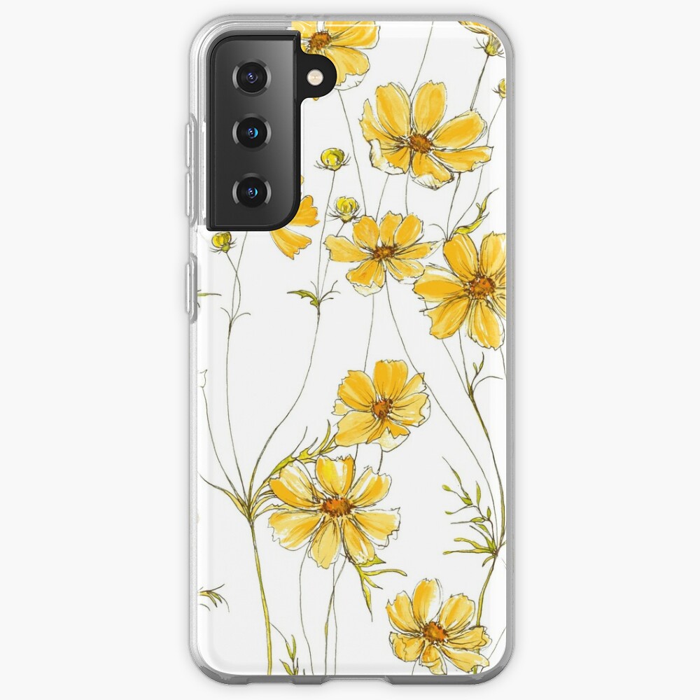 Yellow Cosmos Flowers Samsung Galaxy Phone Case