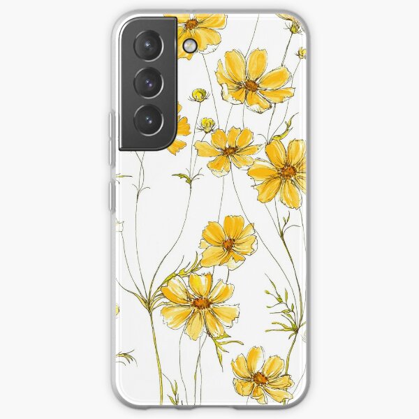 Yellow Cosmos Flowers Samsung Galaxy Soft Case