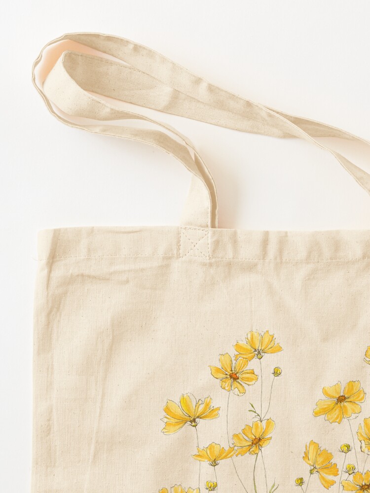 Alternate view of Yellow Cosmos Flowers Tote Bag