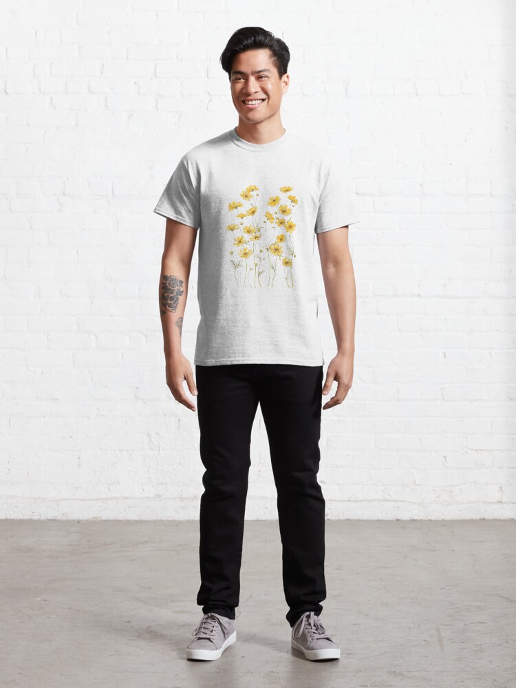 Alternate view of Yellow Cosmos Flowers Classic T-Shirt
