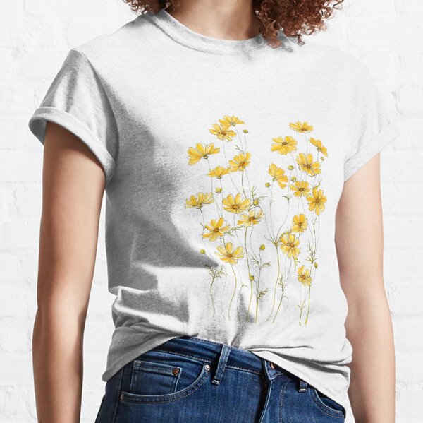 Yellow Cosmos Flowers Classic T-Shirt