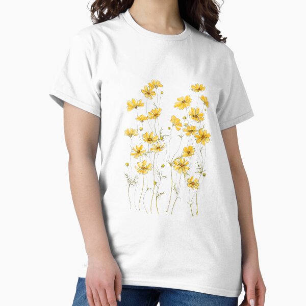 Aperçu de l'œuvre Fleurs de cosmos jaunes créée et vendue par JRoseDesign.
