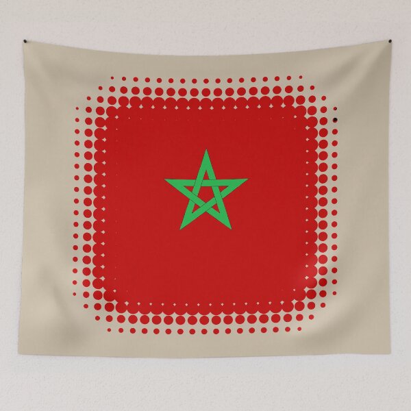 Item preview, Flag of Morocco - Retro designed and sold by pixelinga.