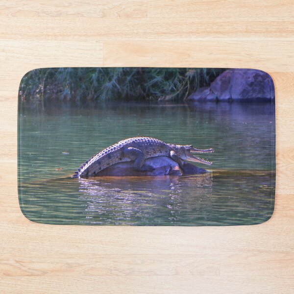 Item preview, Croc on a rock, Ord River , Western Australia designed and sold by FranWest.