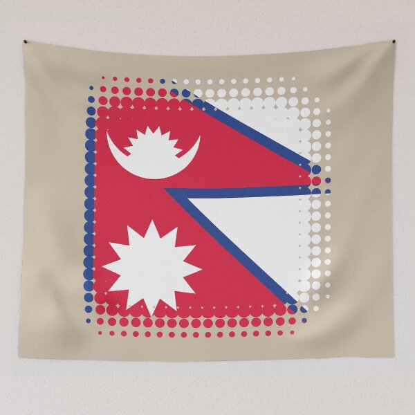 Item preview, Flag of Nepal - Retro designed and sold by pixelinga.