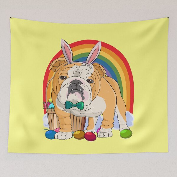 Item preview, English Bulldog Bunny Happy Easter Day designed and sold by Nosek1ng.