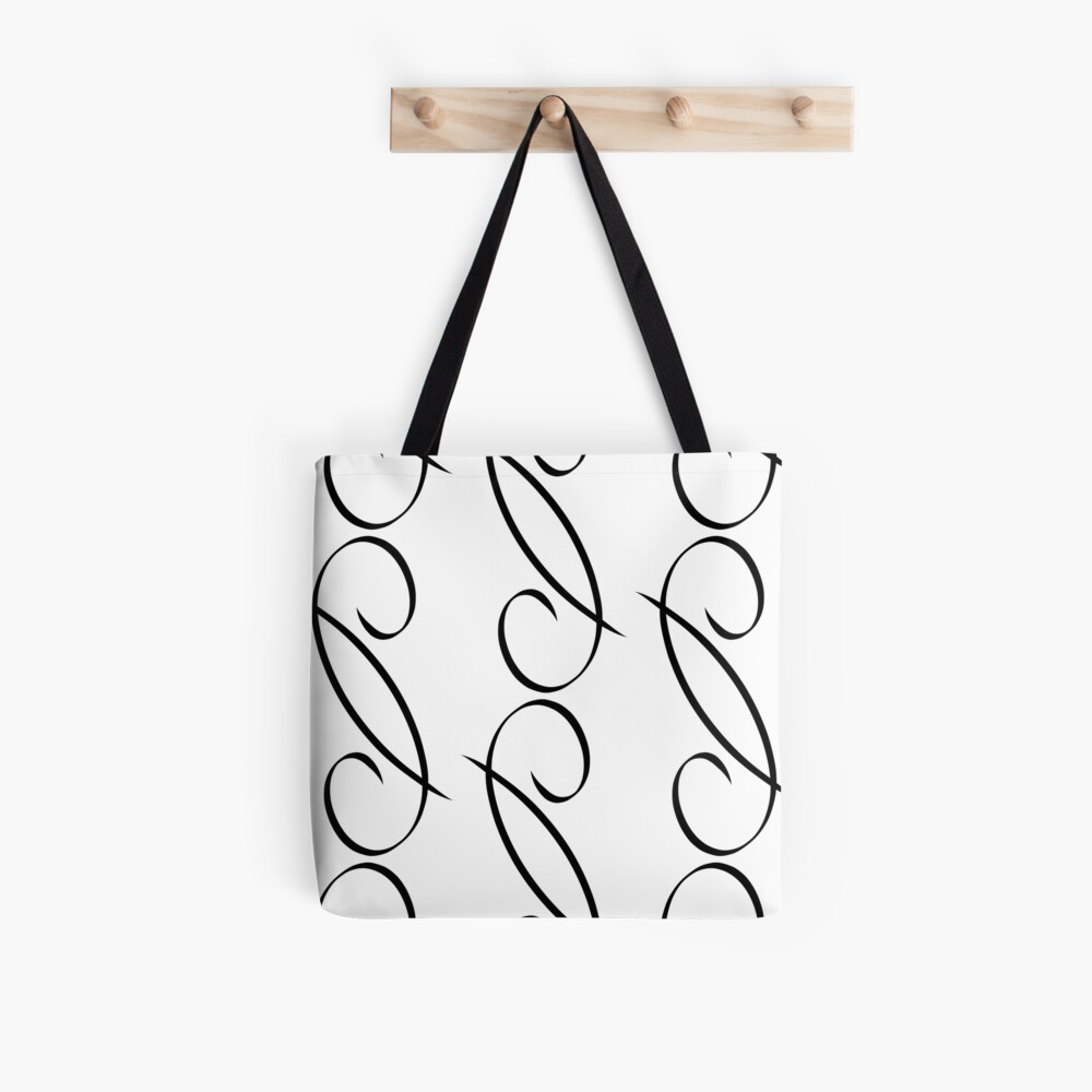 Flourish Black Tote Bag