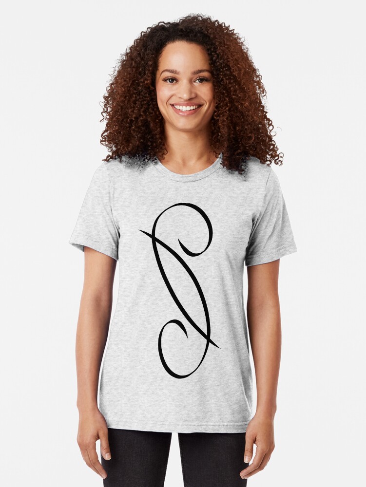 Alternate view of Flourish Black Tri-blend T-Shirt