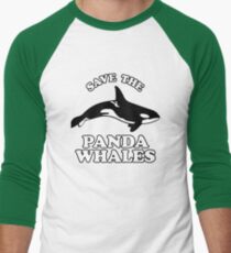 Save The Panda Whales Men's Baseball ¾ T-Shirt