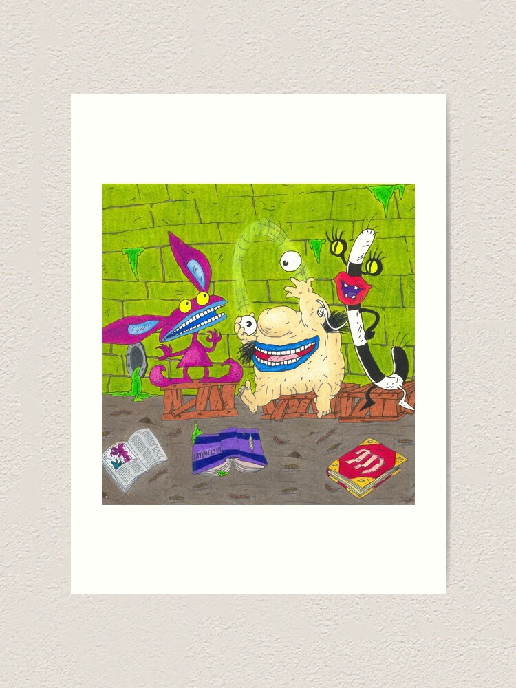 ahh Real Monsters Ickis Krumm Oblina Nickelodeon Art Print By Abbysradart Redbubble