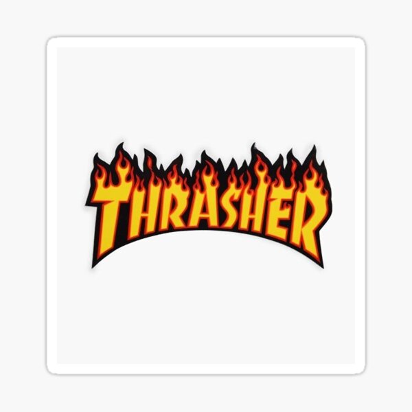 Trasher” sticker