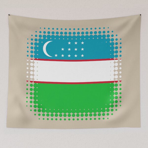 Item preview, Flag of Uzbekistan - Retro designed and sold by pixelinga.