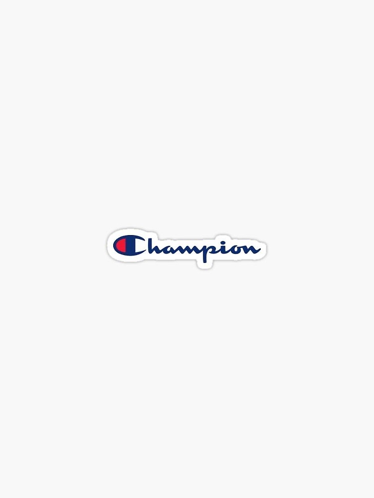 Champion” brand sticker