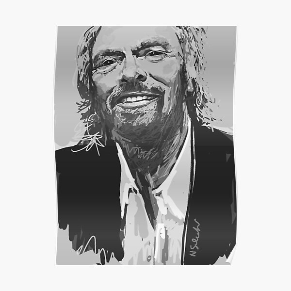 Richard Branson Poster By Nsilcock Redbubble