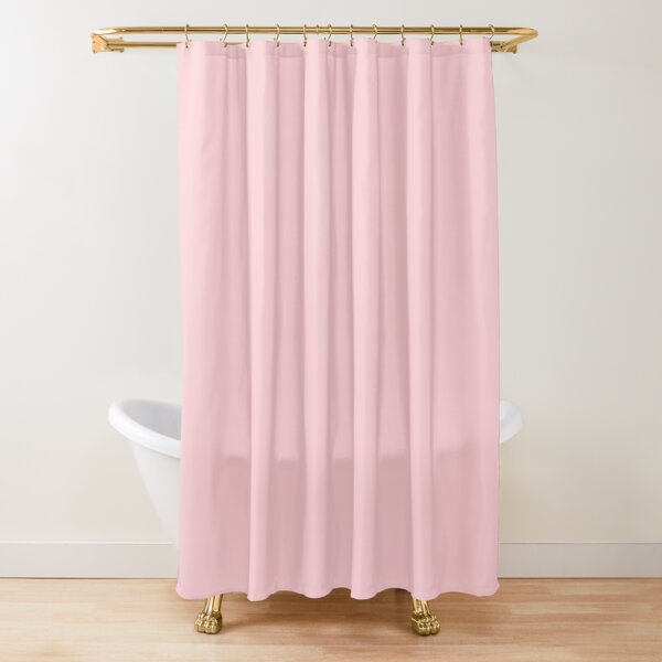 pink shower curtain