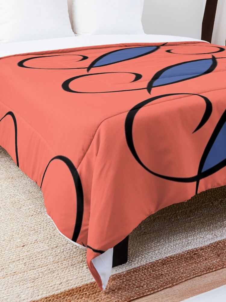 Alternate view of Janine Black, Pink and Blue Comforter