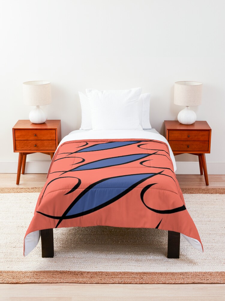 Alternate view of Janine Black, Pink and Blue Comforter