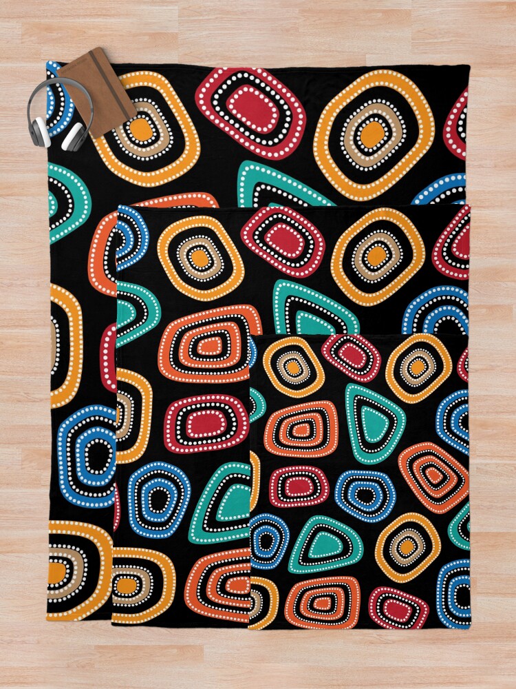"Aboriginal Art Work" Throw Blanket for Sale by AboriginalAdorn Redbubble