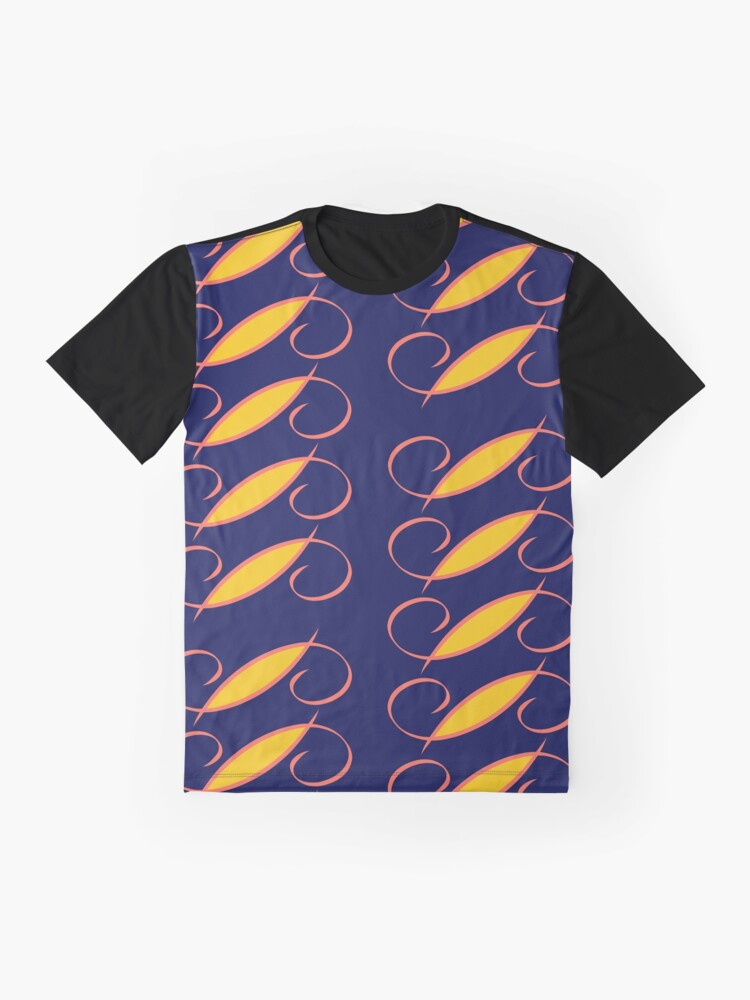Alternate view of Janine Navy, Pink and Yellow Graphic T-Shirt