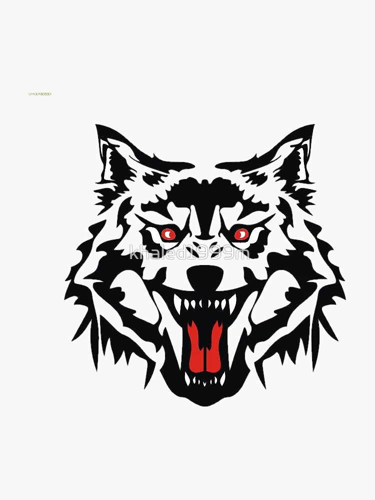 "Angry wolf" Sticker for Sale by khaled1999m Redbubble