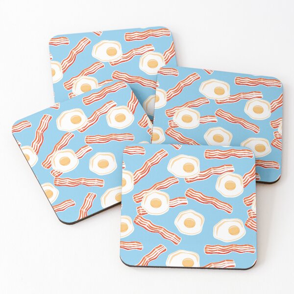 Item preview, bacon and eggs - blue designed and sold by littlearrow.