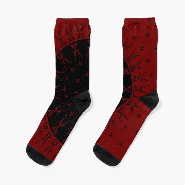 Night Stars (Maroon/Black) Socks