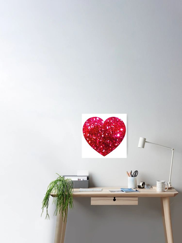 Glitter heart, love, red heart, Valentines day Art Print for Sale by  Pascally