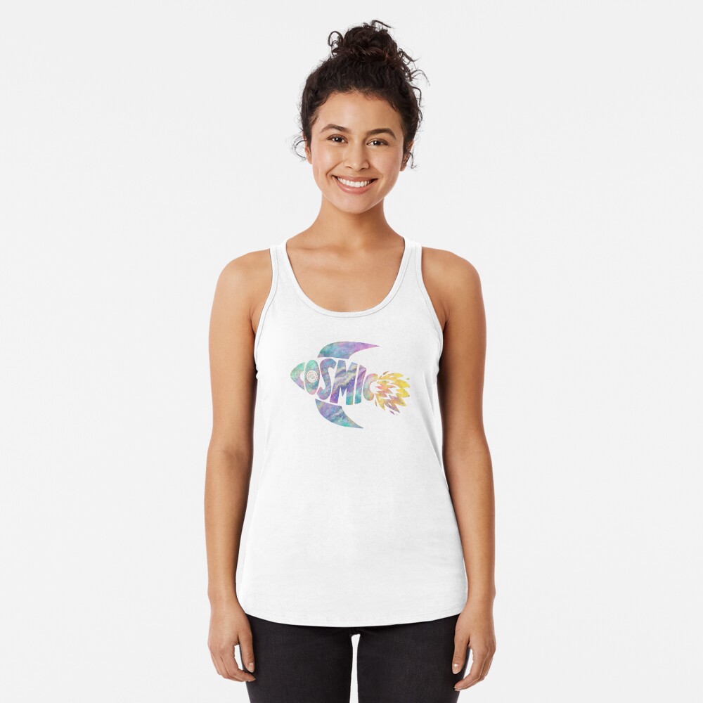 Cosmic Spaceship Racerback Tank Top