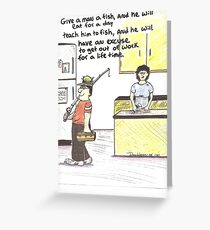 gone fishing Greeting Card