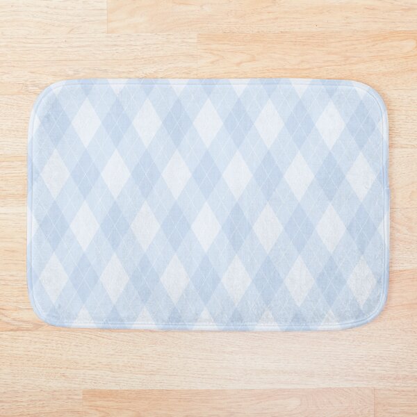 Argyle - Pastellbabyblau Badematte