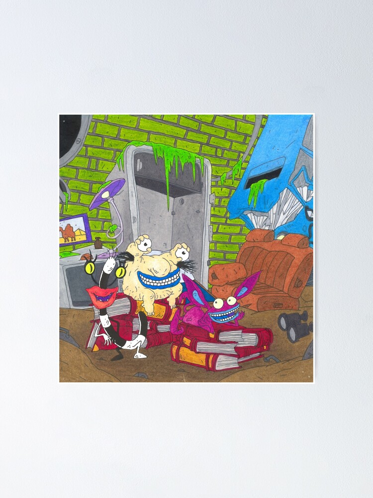 ahh Real Monsters Nickelodeon Group Poster By Abbysradart Redbubble