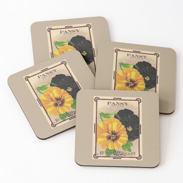 Item preview, Vintage Pansy Seed Packet Artwork designed and sold by FuzzyHoney.